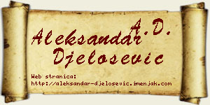 Aleksandar Đelošević vizit kartica